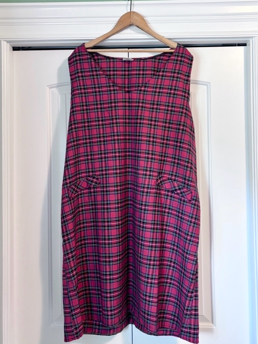 Vintage Plus Preferred Red Plaid/Tartan Jumper Dress | Preppy Grunge Academia